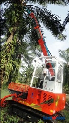 k1体育
棕榈油果采摘机世界独创 获马来西亚高度认可