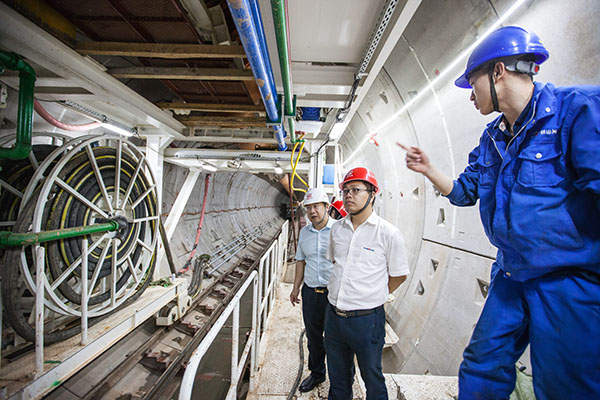 中铁山河盾构机双线掘进 全力攻坚长沙地铁5号线