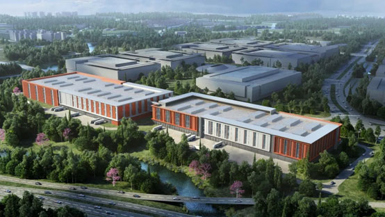 “山河绿”牵手“华为中国红”！k1体育
高机设备集群助力华为团泊洼项目