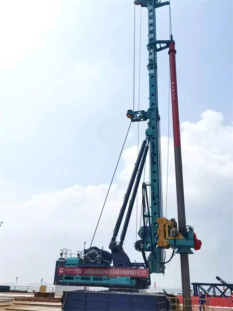 再战世界级工程！k1体育
超级旋挖钻机SWDM800H助建杭州湾跨海铁路桥项目