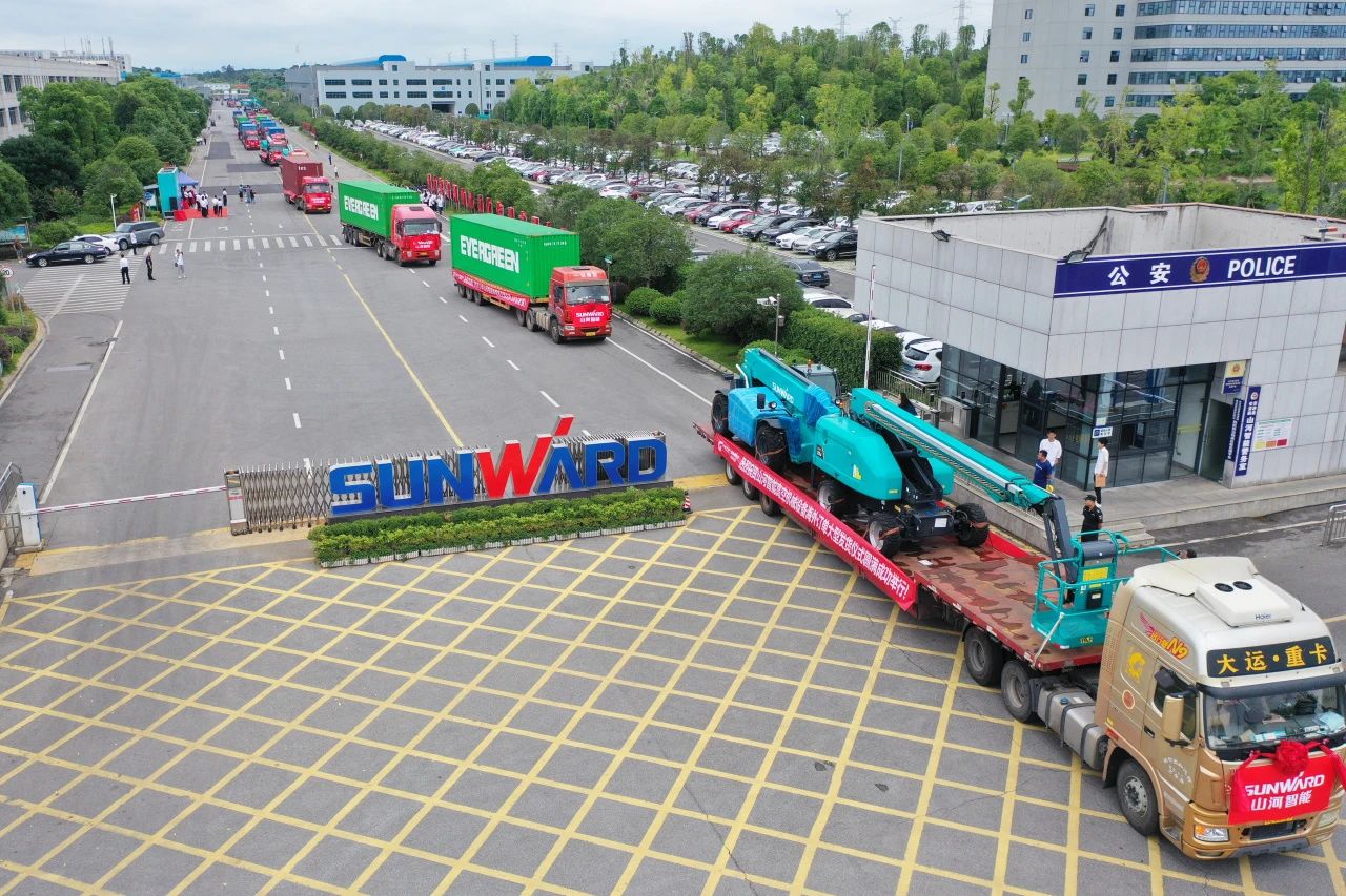 深化全球布局，加速出海步伐！k1体育
高空机械设备海外订单大型发货仪式圆满举行